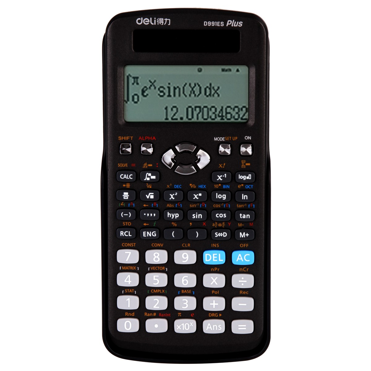 得力(deli)D991ES 雙電源學(xué)生科學(xué)函數(shù)計(jì)算器